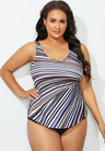 Prism Scoop Neck Sarong Front One-Piece Swimsuit